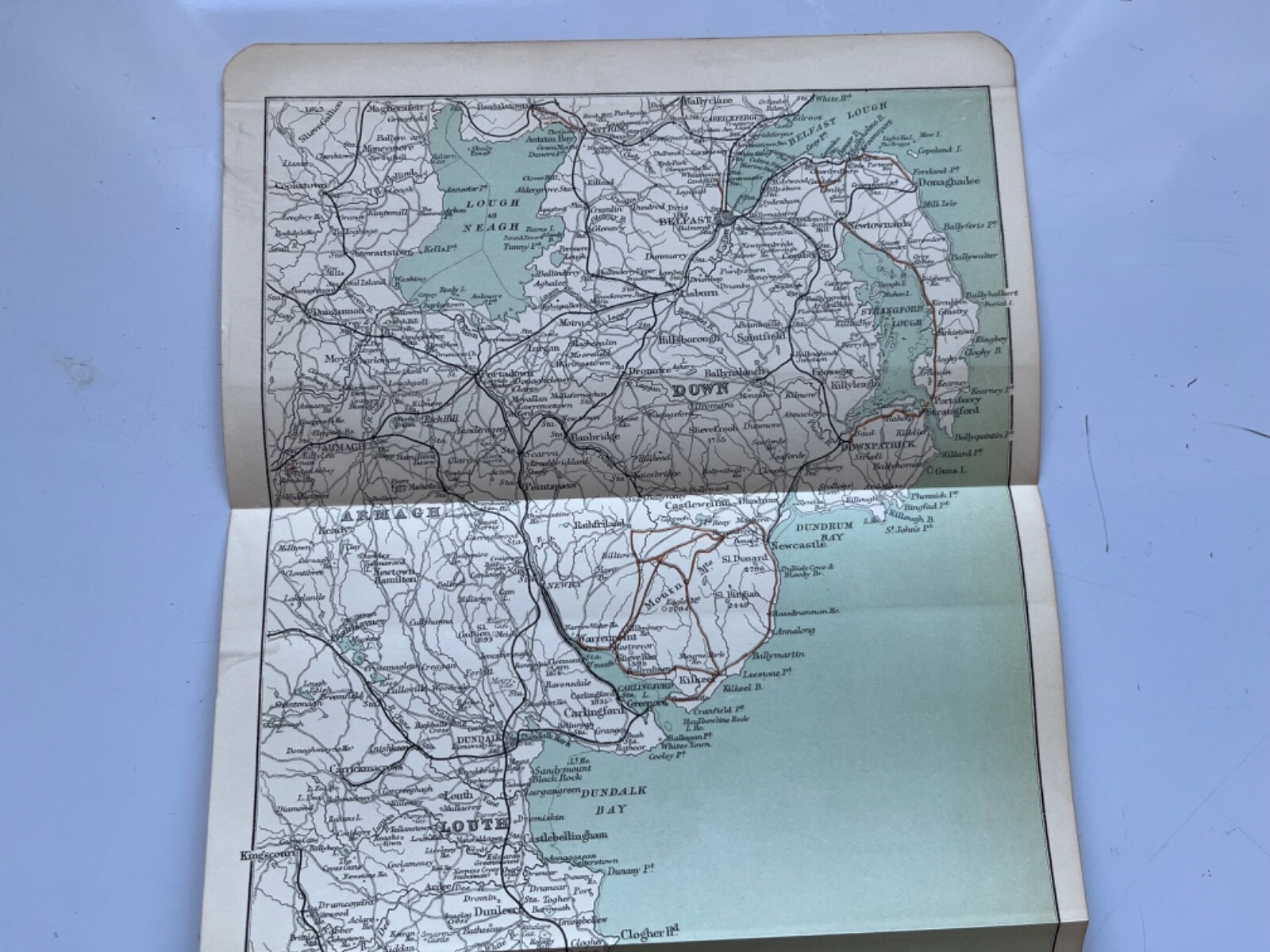 1890 antique map of Dublin to Belfast Ireland Falak Tayyeb Platinum