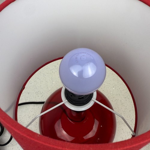 VTG IKEA RED 17" Blown Glass Table Lamp designed by Anne Nilsson - Picture 6 of 6