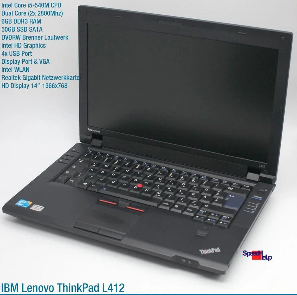 Notebook IBM LENOVO THINKPAD L412 INTEL I5 Laptop 50GB SSD 6GB DDR3 WINDOWS 10 - Imagen 2 de 4