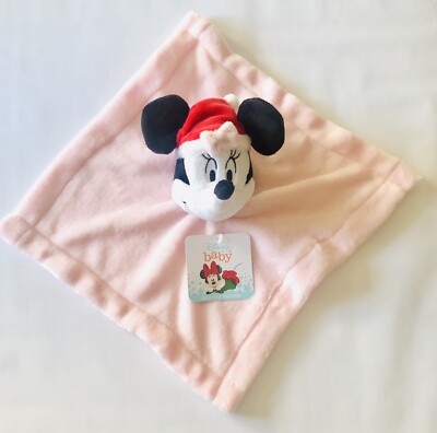 Disney Baby Minnie Mouse Holiday/Christmas Pink Plush Security