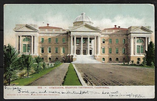 US 1910 JAN 29 ONE CENT FRANKLIN TIED STANFORD UNIVERSITY CAL ON POST CARD - Picture 2 of 2