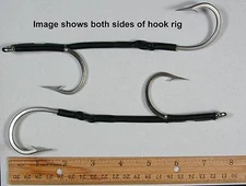 5 9/0 7691S double hook rig 180° offset  Wahoo Tuna Dorado Marlin shark big game