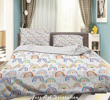 3D Rainbow Pattern Kids Quilt Cover Set Duvet Cover Bedding Pillowcases