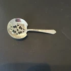WILLIAM & MARY Sterling Silver Pierced Bonbon Spoon Candy Nut Server 1921 Lunt