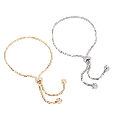 Modern Copper Beaded Snake Chain Jewelry Comfort Fit Pull Tab Closure Design