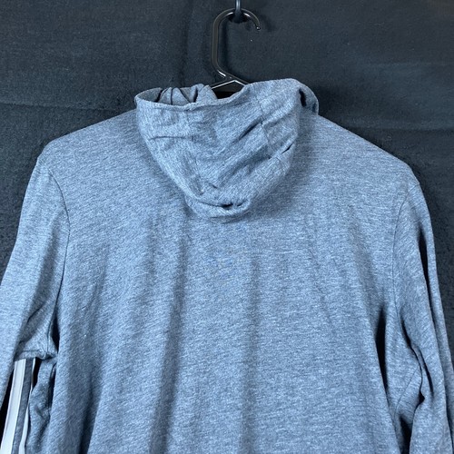 Adidas Womens Sweatshirt Gray Climalite Hooded Cowl Neck Pullover Stretch Large - Picture 11 of 13