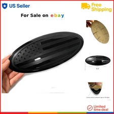 9.5 Inch Aluminum Overlay Front Grille Tailgate Emblem for Ford F-150 Black