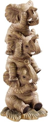 Design Toscano Elefanten - Figur, Maße: 10 x 4 x 25,5 cm