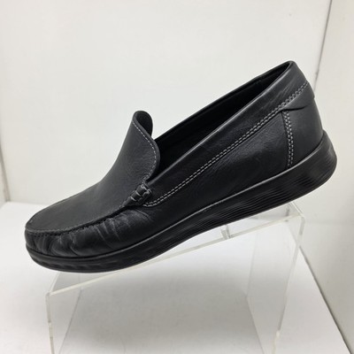 Ecco S-Lite Moc Mens Black Slip-On Driving Moccasin Loafer Size 43 US 9 - 9.5 