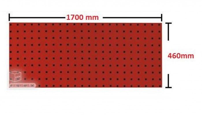 Panneau porte outils 1700 mm rouge DF302165 pour garage ordonné