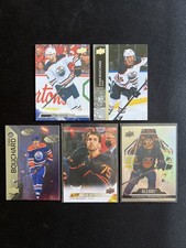 Evan Bouchard 5 Card NHL Ice Hockey Trading Card Lot Edmonton Oilers UD Canvas