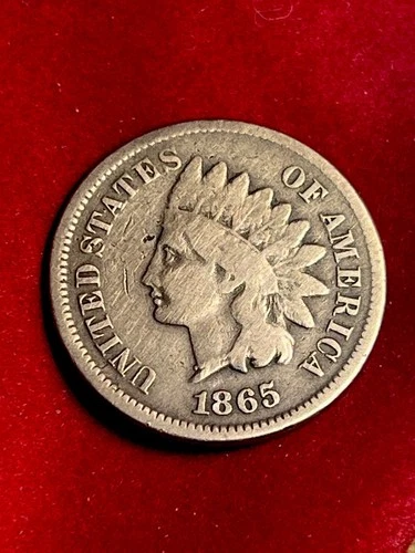 1865 Indian Head Penny Early Date Cent Nice Eye Appeal Fine Detail JC893