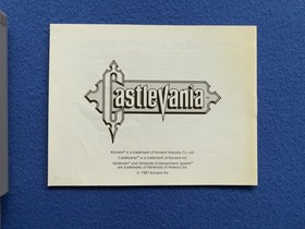 Castlevania 1 NES Nintendo 3 screw OVAL SEAL cart + manual VERY GOOD + CASE!