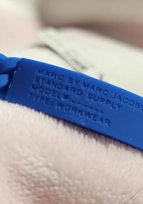 Marc By Marc Jacobs Electric Blue Supply Braided Silicone Rubber Bracelet