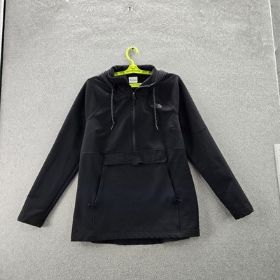 The North Face Women Hoodie L Black Tekno Ridge Logo Zipper Long Sleeve
