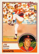 1983 Topps - Jim Barr #133 Giants