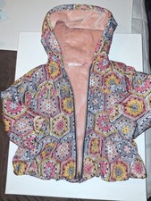 Girls Jacket Penelope Mack Floral with Pink Fleece Lining Size 2T. Great