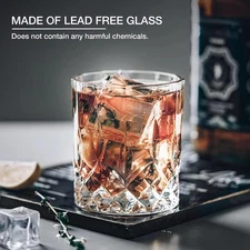 Crystal Whiskey Glasses 8 Set Buy 6 Get 2 Free 11 OZ Old Fashioned Bourbon Rocks