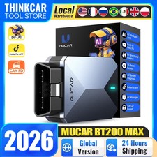 2026 Obd2 Scanner Mucar Bt200 Max Full System Car Can-fd Ai Diagnostic Tool App