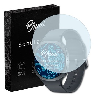 Bruni 2x Folie für Samsung Galaxy Watch 8 44mm Schutzfolie Displayschutzfolie