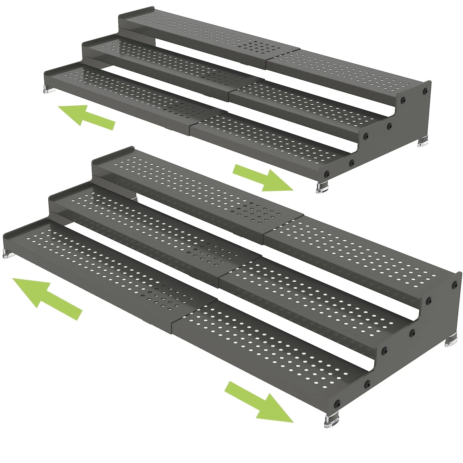 Metal Spice Rack Organizer for Cabinet, 3 Tier Expandable Spice Storage shelf...