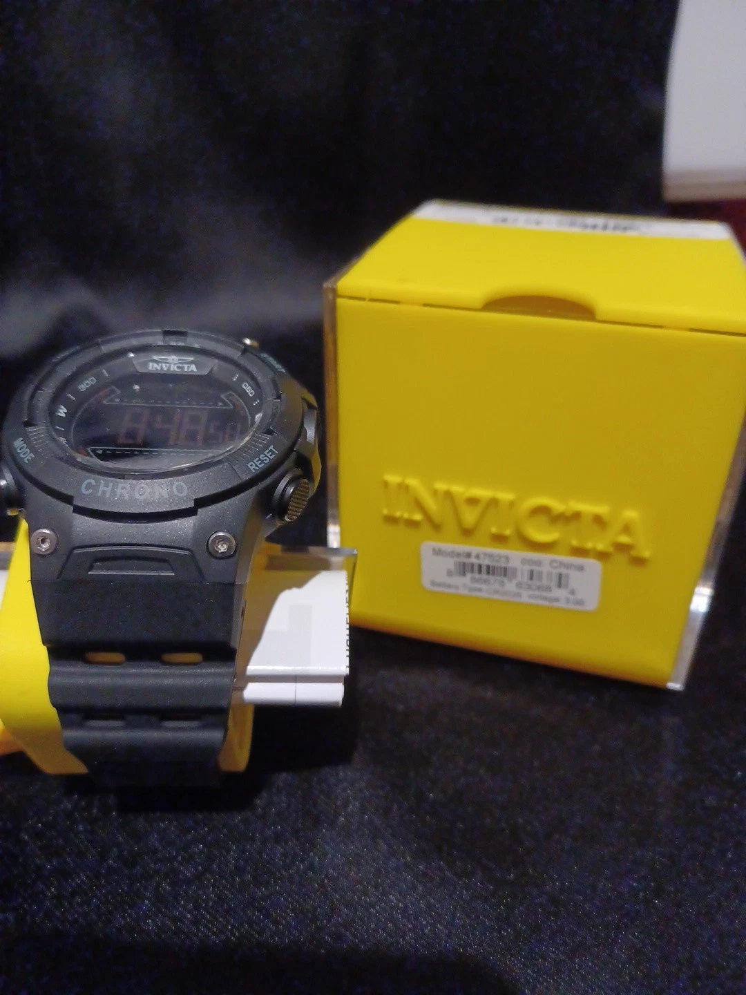 Invicta Racing Men's Watch 47523 Quartz Digital Black Resin Strap 50mm