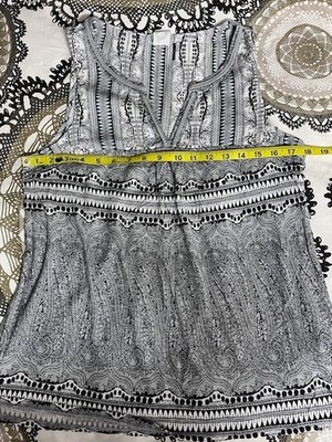 Anthropologie AKEMI + KIN Split Braided Neck Sleeve funky boho tank M