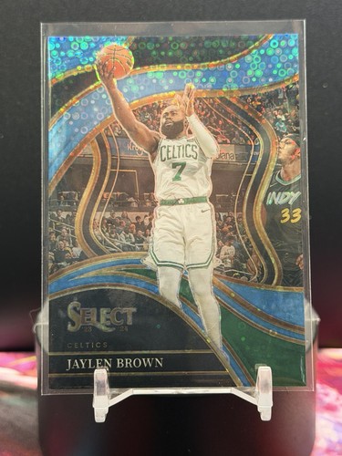 2023-24 Panini Select Jaylen Brown Light Blue Disco Courtside /99 Prizm