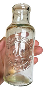 Antique Bunker Hill Pickles Bottle Jar Bottle 1870s BOSTON Massachusetts Tooled
