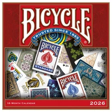 Carousel Calendars,  Bicycle Cards Art 2026 Wall Calendar, 12'' X 12'', 16-Month