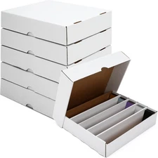 6 Pack 5000 Count Trading Gaming Card Storage Box Row Cardboard Storage Boxes...