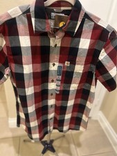 Men s Carhartt Relaxed Fit SS Button Down Shirt Multicolor NWT Medium