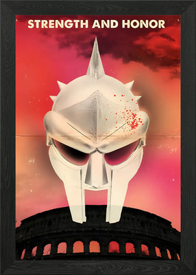 Gerahmtes Wandbild Poster Leinwanddruck Bild Gladiator Film Stärke und Ehre