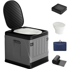 Extra Large Portable Camping Toilet for Adults - Travel Porta Potty Set