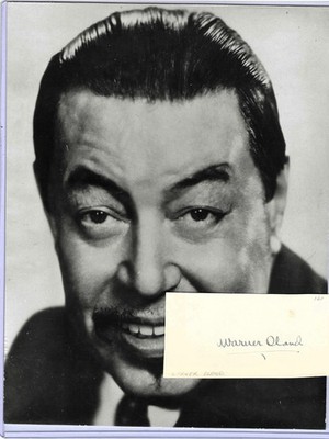 CHARLIE CHAN Warner Oland signature COA w. 8x10 pic & 2 small pics UNIQUE OFFER