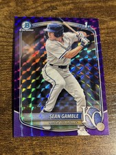 SEAN GAMBLE 2025 Bowman Draft #BDC-178 1st Purple Geometric Refractor /250