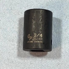 Grey Pneumatic 2024R 3/4” 6pt Shallow Impact Socket 1/2” Drive