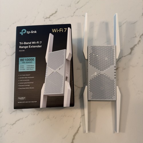 BE10000 Wi-Fi 7 Range Extender RE653BE | 10 Gbps Tri-Band Wireless Repeater | 2.