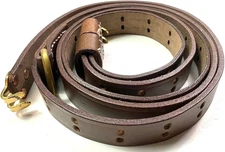 US M1 Garand WWI M1907 Military Style Leather Sling 1" Inch Width- Leather