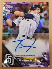 TRAVIS JANKOWSKI 2016 Topps Chrome PURPLE REFRACTOR AUTO RC 93/250 PADRES