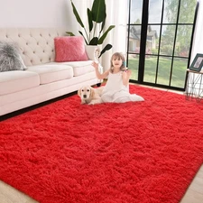 Super Soft Shaggy Rug for Bedroom, 5x8 Feet Fluffy Carpet for Living Room, Fu...
