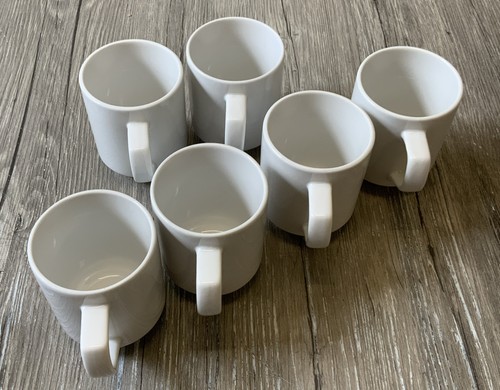 6er Set pulsiva Kaffeebecher Weiß Porzellan Schlicht Ø 8 x 9,5cm Tassen (R9-D
