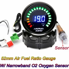 2" 52mm Air Fuel Ratio Gauge LED Digital Display W/ Narrowband O2 Oxygen Sensor