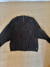 Calvin Klein Black Batwing Beaded Jumper Medium worn once