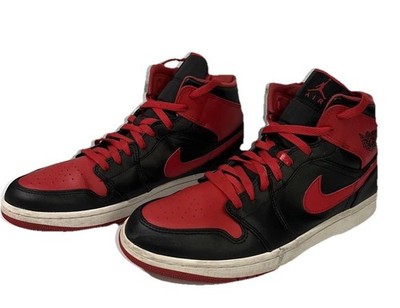 NIKE AIR JORDAN 1 MID ALTERNATE BRED DQ8426-060 Black-Red Mens Sz. 12 High Rise