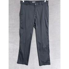 Nike Golf Pants 34x34 Black Dri Fit Flat Front Tech Performance Casual