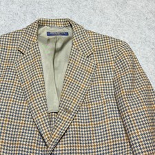 RARE 50s Brooks Brothers Houndstooth Gun Club Sport Coat Ivy 3 Roll 2 USA 42R