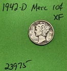1942-D Mercury Dime 10c Xf Extra Fine 90% Silver Coin See Pictures