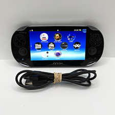 Sony PS Vita PCH-1103 Handheld Console Black Wi-Fi PAL USB Cable 128GB SD2VITA