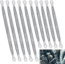 Heavy-Duty 10pcs Engine Ground Strap Kit - 10  12 Inch Copper Straps Included